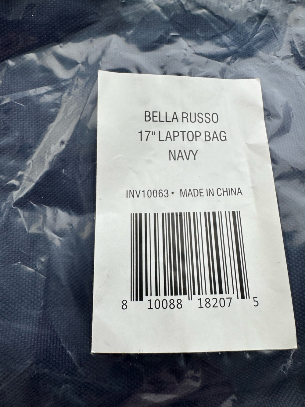Bella Russo 17" Laptop Bag Navy Blue Multi Pocket Work Tote - Picture 2 of 7